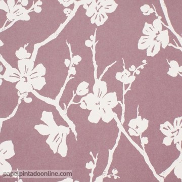 papel pintado floral coordonné